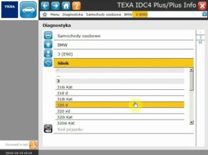 Ekran wyboru typu silnika